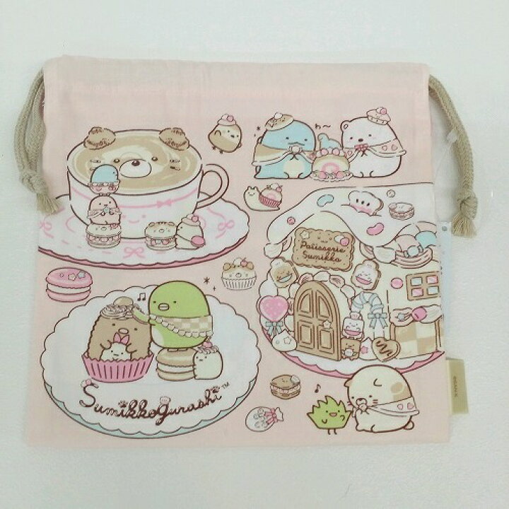 楽天市場 すみっこぐらし 巾着袋 キャラクター ランチ巾着 給食セット入れ コップ袋 小物入れ ピンク バラエティ雑貨 バッグ ぷりず夢 楽天市場 すみっこぐらし 巾着袋 キャラクター ランチ巾着 給食セット入れ コップ袋 小物入れ ピンク バラエティ雑貨 バッグ ぷりず夢