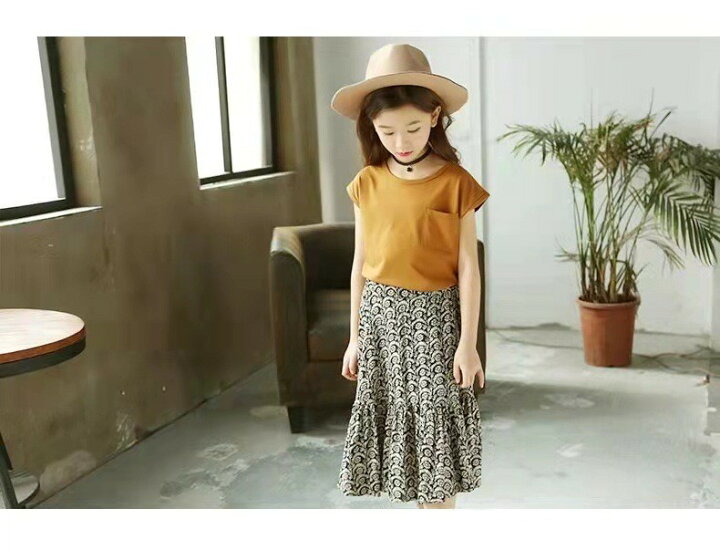 66%OFF!】 子供服 セットアップ キッズ 女の子 春夏 2点セット 上下セット Tシャツ 半袖 スカート ロング丈 花柄 薄手 おしゃれ カジュアル 涼しい 可愛い 新品 130 140cm 子供服 セットアップ キッズ 女の子 春夏 2点セット 上下セット 薄手 スカート おしゃれ カジュアル 涼しい 可愛い 新品