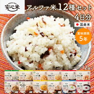 【マラソン限定10％OFFクーポン】アルファ米12種類セット4日分 非常食 ご飯 そのまま 米 アルファ化米 5…