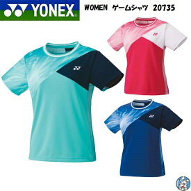 【2023年新製品】【1枚のみメール便可】YONEX ヨネックス バドミントン テニス ウェア アパレル レディース WOMEN ゲームシャツ スリム 20735 2023-24FW