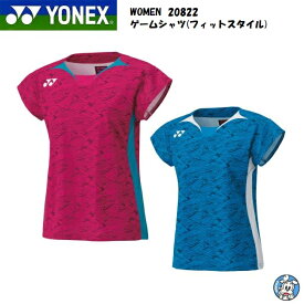 【日本代表着用モデル】【2024年新製品】【1枚のみメール便可】WOMEN ゲームシャツ フィットスタイル YONEX ヨネックス バドミントン テニス ウェア スポーツウェア 20822 2024ss 半袖 試合用 2024春夏