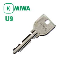美和ロック(MIWA)純正合鍵(U9シリンダー用/1本)精度が高く合鍵の作りにくいメーカー純正キーです♪【子鍵…