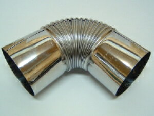 ステンレス煙突 エビ曲り 3寸5分(約106mm)