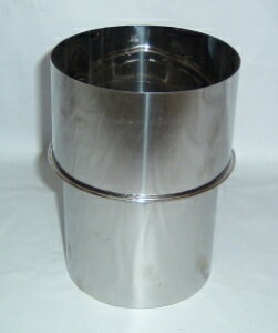 ステンレス煙突 ソケット 4寸×5寸(約121mm×152mm)【メーカー手配品】