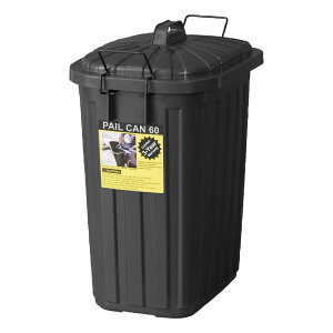 【メーカー直送】ペールカン 60L フタ付き ゴミ箱 衝撃に強く軽い ガレージや屋外用に ブラック グリーン グレー ベージュ 東谷 LFS-937BK / LFS-937GR / LFS-937GY / LFS-937SBE