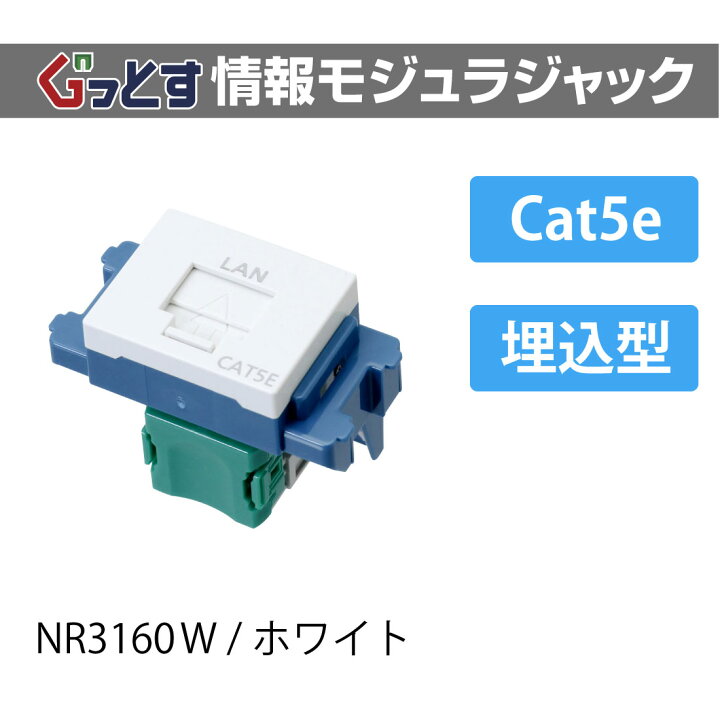最終Panasonic NR 3160W CAT5e情報モジュラジャック 20個 （Panasonic 
