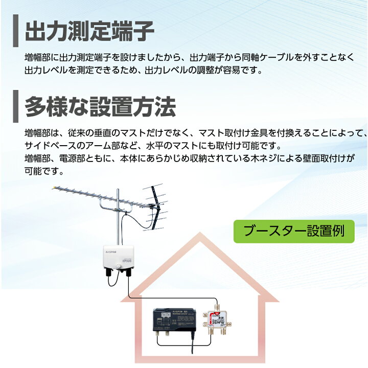 楽天市場】【在庫有】マスプロ電工UHFブースター EP3UB ( UB45SS 同等 