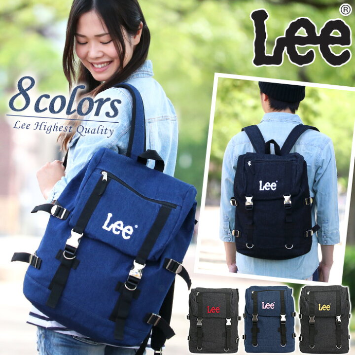 楽天市場 完売 リュック リュックサック Lee リー デイパック 送料無料 あす楽 かぶせ メタル バックル デニム レディース 通学 高校生 マザーズバッグ4906 通学用 リュック リュックサック 高校 中学生 バッグ リュック 財布のベレッツァ