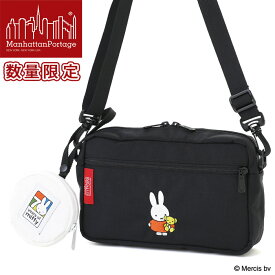 ManhattanPortage マンハッタンポーテージ ショルダーバッグ 限定モデル 2025 春夏 新作 ミッフィー 正規品 ショルダー ミニショルダー バッグ カバン レディース メンズ ユニセックス ブラック 黒 かわいい 軽量 JOGGER(L) JPN VER2 500D CORDURA MIFFY 70TH MP1404L2MF70