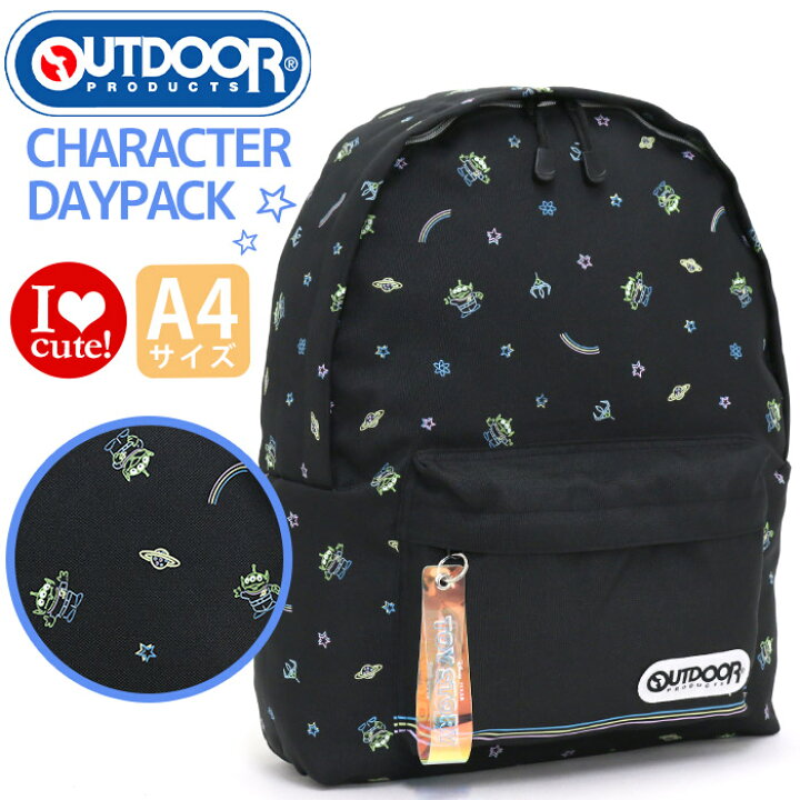楽天市場 完売 リュック Outdoor Products アウトドアプロダクツ リュックサック バックパック Outdoor Toy Story コラボバッグ デイパック M リトルグリーンメン ディズニー コラボ メンズ レディース 男女兼用 男子 女子 通学 学生 中学生 高校生 マザーバッグ