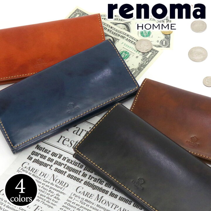 財布 メンズ renoma レノマ 長財布 正規品 大人 男性 ロングウォレット 男 メンズ財布 本革 牛革 革財布 サイフ レザー ウォレット 札 小銭 カード 紳士 ブラック 黒 かっこいい 高級感 シンプル 人気 ギフト プレゼント ルース LOOSE 501604