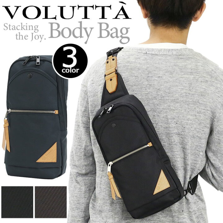 7 10限定 2人に1人最大全額Pバック ヴォルッタ ボディバッグ VOLUTTA ボディーバッグ ボディ バッグ スクエア 縦型 ショルダー ショルダーバッグ メンズ レディース 男女兼用 スリングバッグ 斜め掛け サブバッグ 通勤 通学 黒バッグ 黒 ブラック