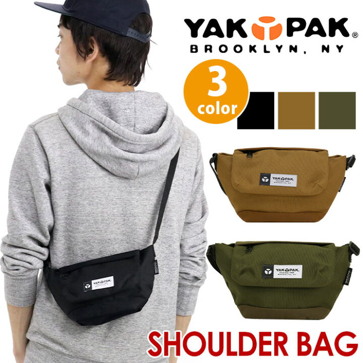 楽天市場 完売 ショルダー Yakpak ヤックパック リックマン ショルダーバッグ ミニショルダー フラップ かぶせ ミニサイズ 小型 小さめ メンズ レディース 男女兼用 バッグ かばん 軽量 シンプル カジュアル ブラック 黒 コンパクト ロゴ 人気 Rickmanshoulder