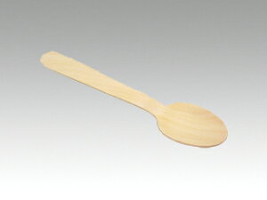 【100本入/バラ】テイクアウト用木製スプーン 160mm 木製 スプーン 使い捨て 00224055 プロステ