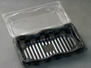 【50枚入/バラ】フードパック 弁当 お弁当 リップル 44550 デュークBK 業務用 業者 中央化学 使い捨て 242466