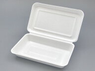 【50枚入/バラ】 弁当容器 嵌合パック大(L) リスパック 業務用 業者 使い捨て容器 発泡容器 346271