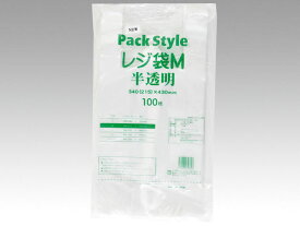 【100枚入/バラ】 レジ袋 PS レジ袋M 半透明 パックスタイル ビニール袋 00440646 プロステ