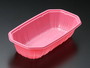 【100枚入/バラ】 テイクアウト フルーツケース PS BPフルーツ 2M ピンク パックスタイル 使い捨て容器 470087