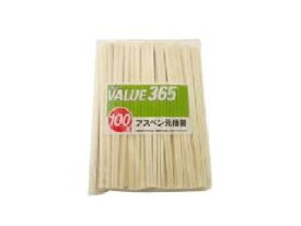【100膳入/バラ】 割り箸 バリュー365アスペン元禄箸裸100膳入 使い捨て 箸 テイクアウト 00612088 プロステ
