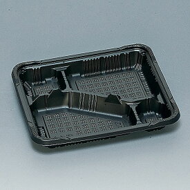 【50枚】使い捨て 容器 弁当容器 テイクアウト容器 レンジ対応 RP-4-1H 黒 E 本体 福助工業 00676392 蓋は別売り00676401