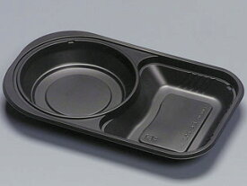 【50枚入/バラ】 弁当容器 フルレンジ LA-250-250H 業務用 業者 黒 新 福助工業 使い捨て容器 弁当 テイクアウト 333006