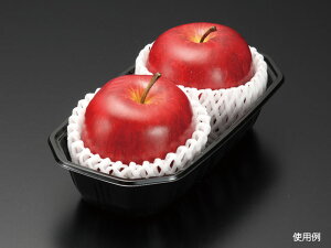 【1200枚】PS BPフルーツ 2S 黒 パックスタイル 青果 野菜 フルーツ トレー 00534801