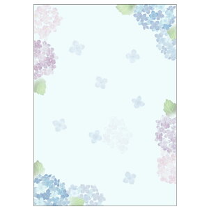 【5点】 プリンター用紙 和柄用紙 和ごころ A4判 紫陽花 10枚入 ササガワ プロステ
