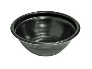 【600枚】温麺容器E-42 黒・黒 本体 デンカポリマー 業務用 業者 丼 麺 スープ 使い捨て 容器 テイクアウト レンジ可 244420