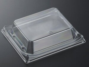 【900枚】HS波ね皿 18-15 蓋 (CAPG) 業務用 業者 中央化学 寿司 高級 テイクアウト 使い捨て 外篏合 356883