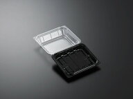 【1200枚】フードパック 弁当 お弁当 パノラックV15-13 黒 中央化学 業務用 業者 惣菜 外篏合 OPS 使い捨…