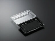 【600枚】フードパック 弁当 お弁当 パノラックV23-14 黒 中央化学 業務用 業者 惣菜 外篏合 OPS 使い捨…