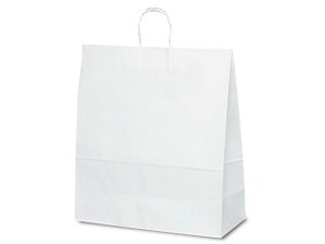 【200枚】1548 自動紐手提袋 T-15 白無地 ベルベ 手提げ 紙袋 紙の袋 エコ プレゼント 贈り物 00096305 プロステ