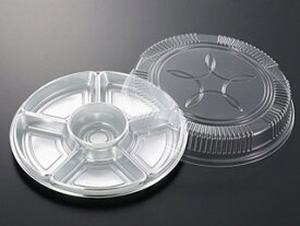 【100セット】DXオードブル丸1W 4点セット 中央化学 オードブル容器 パーティー容器 クリスマス容器 00142944