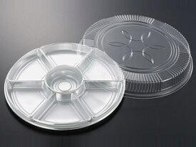 【60セット】DXオードブル丸3W 4点セット 中央化学 オードブル容器 パーティー容器 クリスマス容器 00179653