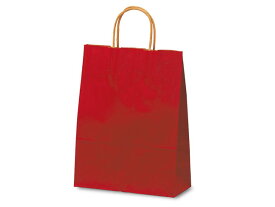 【200枚】1580 自動紐手提袋 T-X カラー(赤) ベルベ 手提げ 紙袋 紙の袋 エコ プレゼント 贈り物 00424444 プロステ