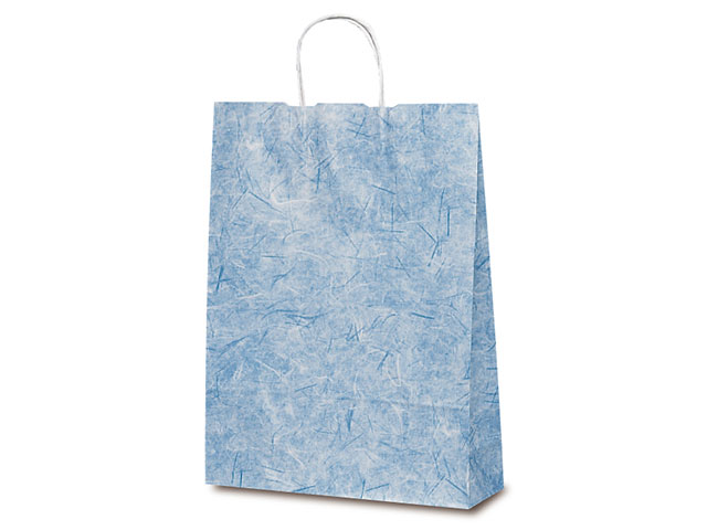 【P2倍】【200枚】1825 自動紐手提袋 T-8 彩流(紺) ベルベ 手提げ 紙袋 紙の袋 エコ プレゼント 贈り物 00485914：プロステアウトレット
