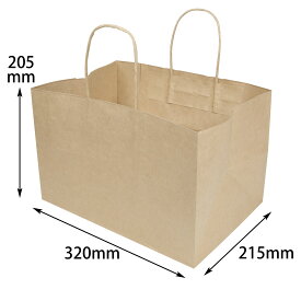 【25枚】紙袋 ヤマニ 未晒手提袋 205 マチ広 紙袋 手提げ袋 マチ付き ミサラシテサゲフクロ25マチヒロ 00669756 プロステ