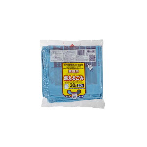 【30冊】ジャパックス ゴミ袋 神戸市指定 可燃 家庭用 30L 20P 手付 00464765 プロステ