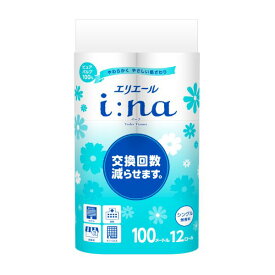 【6個】エリエール イーナ トイレット ティシュー シングル 100m巻 12R 無香料 00606878 プロステ
