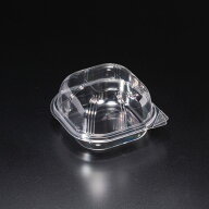 【100枚】菓子容器 ユニコン LS-角135ドーム 透明 スミ 00467470