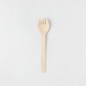 【3000本】カトラリー アサヒグリーン 木製フォークスプーン160 バラ(透明袋) 00445590 プロステ