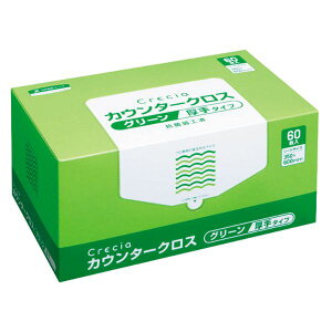 【6箱】清掃用品 日本製紙クレシア クレシア カウンタークロス厚手タイプ グリーン 00578128 プロステ