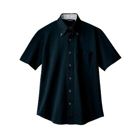 【1枚】住商モンブラン ユニフォーム ZK2712-1CB_S ニットシャツ 兼用 半袖 黒 S 00413253 プロステ