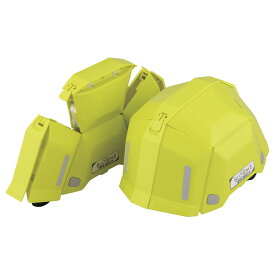 【10個】トーヨーセフティ 防災用 ヘルメット 防災用 折りたたみヘルメット BLOOM2 ライム 00462747 プロステ