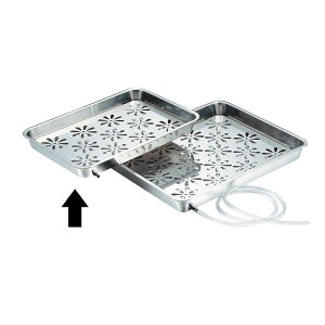 【1個】カンダ キッチンシンク用品 CLO 18-8水切り盆(パイプ付)小 00479978 プロステ