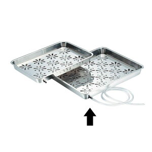 【1個】カンダ キッチンシンク用品 CLO 18-8水切り盆(パイプ付)大 00479979 プロステ