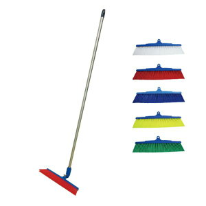 【1点】バーキュートプラス 衛生管理用ほうき クネットタイプ 幅広ハードタイプ(5本セット) 青 バーテック 00336094