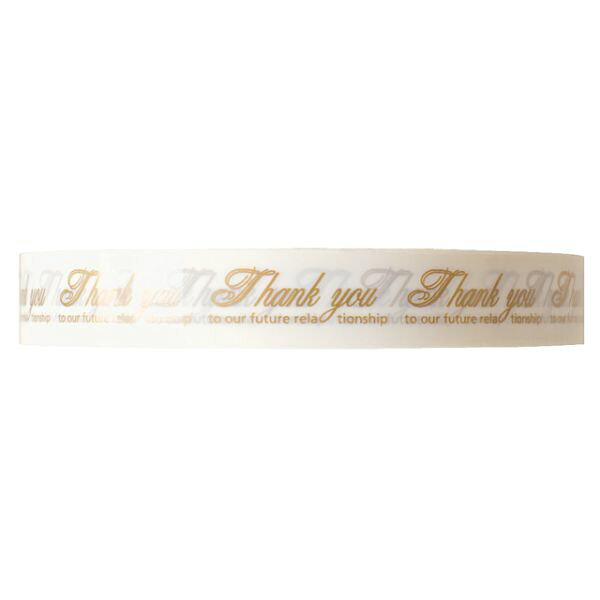 【1点】贈答用飾り サンキューホワイトセロハンテープ(1巻) ヘッズ 00358824