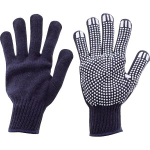 【10点】TRUSCO カラーナイロンすべり止め付軍手 紺 トラスコ中山 00366031