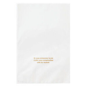 【1点】袋 ホワイト&ゴールドOPPギフトバッグ-3(50枚) ヘッズ 00426284